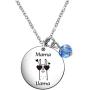 De&ai Mama Llama Charm Necklace Animal Mama Llama Jewelry for Moms Grands Women Christmas Birthday Gift