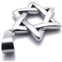 Jonline24h Polished Stainless Steel Necklace Lucky Star of David Pendant - Silver, 18-28inches Chain