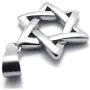 Jonline24h Polished Stainless Steel Necklace Lucky Star of David Pendant - Silver, 18-28inches Chain
