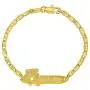 18k Gold Plated Tag ID Identification Bracelet for Baby Boy or Toddler 5.5''