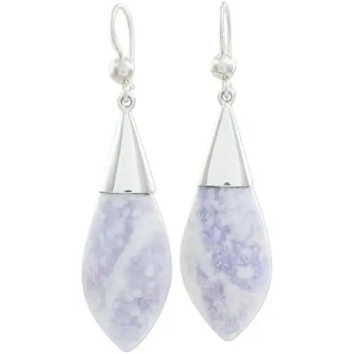 NOVICA Jade .925 Sterling Silver Dangle Earrings Maya Lance of Twilight NOVICA Jade .925 Sterling Silver Dangle Earrings Maya Lance of Twilight