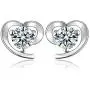Heart Stud Earrings Set for Bridesmaid Sparkling Jewelry Gifts for Women Girls Heart Stud Earrings Set for Bridesmaid Sparkling Jewelry Gifts for Women Girls
