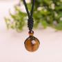 Nicestone Natural Stone Healing Crystal Pendant Necklace Black Rope Chain for Women Men……
