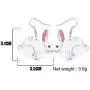 WEVENI Acrylic Easter Egg Bunny Rabbit Hare Earrings Dangle Drop Lovely Pet Jewelry For Women Girls Nice Gift WEVENI Acrylic Easter Egg Bunny Rabbit Hare Earrings Dangle Drop Lovely Pet Jewelry For Women Girls Nice Gift