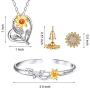 Sunflower Jewelry Set Sunflower Earrings Bracelet Necklace