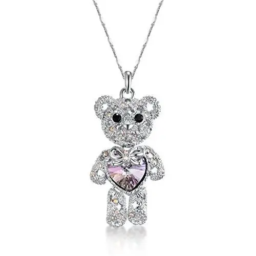 ZIOZIA Necklace Women Made with Swarovski Crystal Chain Love Heart Pendant Kids Jewelry for Girls Gifts for Girlfirend and Mom ZIOZIA Necklace Women Made with Swarovski Crystal Chain Love Heart Pendant Kids Jewelry for Girls Gifts for Girlfirend and Mom
