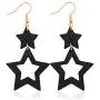 Jagucho Leather Star Earrings Dangle for Women, Lightweight Handmade Earrings Drop for Teen Girls, Gifts for Women Jagucho Leather Star Earrings Dangle for Women, Lightweight Handmade Earrings Drop for Teen Girls, Gifts for Women