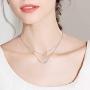 Mermaid Layered Necklace for Women Teen Girls Sterling Silver Sea Mermaid Charm Pendent Jewelry Gift for Birthday Daughter Wife