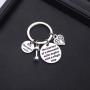 ENSIANTH PT Keychain Physical Therapist Keychain Motivational Gift The Journey of A Thousand Miles Gift