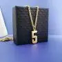 QeenseKc Sports Gold Lucky Number Necklace Inspiration Baseball Jersey Number Initial 25mm High Pendant Jewelry 3mm Wheat Chain QeenseKc Sports Gold Lucky Number Necklace Inspiration Baseball Jersey Number Initial 25mm High Pendant Jewelry 3mm Wheat Chain