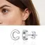 SILVERCUTE Tiny Letter Earrings 925 Sterling Silver Hypoallergenic Stud Dainty Initial A-Z Earrings for Girls Women, with Gift Box, Color Silver Gold Rose Gold SILVERCUTE Tiny Letter Earrings 925 Sterling Silver Hypoallergenic Stud Dainty Initial A-Z Earrings for Girls Women, with Gift Box, Color Silver Gold Rose Gold
