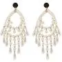 Big Size Long White Teardrop Bead Simulated Pearl Dangle Earrings for Women Gold Color Metal Statement Drop Earrings