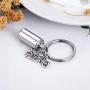 HooAMI Cremation Jewelry Motorcycle Biker Cylinder Memorial Urn Pendant Ash Keepsake Keychain