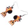 NEWEI Acrylic Wild African Giraffe Earrings For Women Dangle Drop Cartoon Jungle Animal Jewelry Gifts Charm