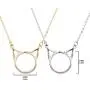 Lux Accessories Two Tone Cat Ear Kitten BFF Best Friends Charm Necklace Set of 2 Lux Accessories Two Tone Cat Ear Kitten BFF Best Friends Charm Necklace Set of 2