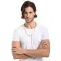 MOWOM Silver Gold Black Color 4.0mm Cuban Link Chain Necklace Water Resistant Mens Stainless Steel Necklace for Women Boys Kids Rope Necklace Chain