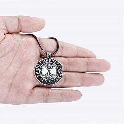 HAQUIL Viking Jewelry Tree of Life Yggdrasil Pendant Necklace