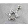 DTJEWELS 0.40 Ct D/VVS1 Diamond Beautiful Star Of David Shape Pendant Necklace 14k White Gold Finish Valentine Day Gift