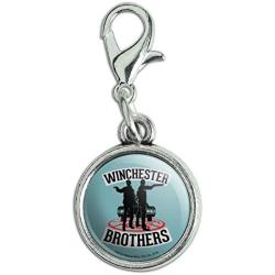 GRAPHICS & MORE Supernatural Winchester Brothers Antiqued Bracelet Pendant Zipper Pull Charm with Lobster Clasp