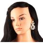 Touchstone Indian Bollywood Ancient Southern Gold Bahubali Inspired Bridal Traditional Jewelry Earrings Embellished With Faux Turquoise For Women