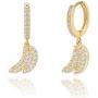 Fruit Hoop Earrings for Women Girls 14k Gold Plated Cubic Zirconia Dangle Earrings for Her