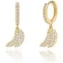 Fruit Hoop Earrings for Women Girls 14k Gold Plated Cubic Zirconia Dangle Earrings for Her