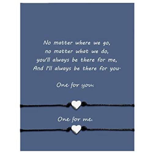 Magnetic Couples Bracelets Adjustable Pinky Promise Distance Matching Bracelets for Best Friends Couple Family Women Mens Teen Girls Graduation Gifts