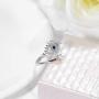 Deelan Evil Eye Rose Gold Platinum Plated Open Finger Rings for Women Crystal CZ Zircon Fashion Jewelry Female Trendy Gift Adjustable Ring