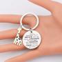 WSNANG Giraffe Lover Keychain You are Braver Stronger Smarter Than You Think Keychain Inspirational Gifts for Giraffe Lover Giraffe Lover