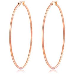 Large Gold Hoop Earrings for Women - Stainless Steel Healthy Choice for Sensitive Ears