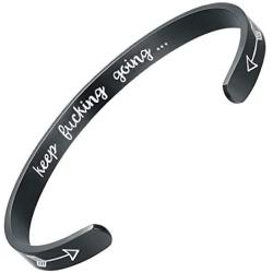 MRSXXNTY Inspirational Cuff Bracelets for Women Girls Motivational Bangle Mantra Jewelry Gifts with Hidden Message