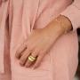 OSIANA Gold PaperClip Radial Link Chain Bracelet for Women 18K Gold Plated Oval Chunky Curb Chain Rolo Link Bracelet Delicate Wide Chain Cuban Link Bracelet Personalized Jewelry Gift for Her