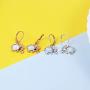 Elephant Earrings Women White Opal Leverback Earring Dangle Jewelry Hypoallergenic Lucky Gifts for Girls