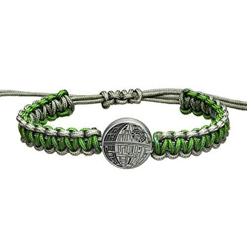 Star Wars Jewelry Unisex Adult Death Star Paracord Bracelet, Green, Expandable
