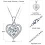 Shahd Love Heart Birthstone Pendant Necklaces for Women with 5A Cubic Zirconia Mothers Day Jewelry Gift Birthday Gift for Mom Women Wife Girls Her