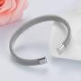 YAZILIND Unisex Bangle Bangle Engraved Open Bracelet Stainless Steel Jewelry Gift