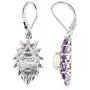 Shop LC Platinum Plated 925 Sterling Silver Welo Opal Amethyst Lever Back Dangle Drop Earrings Prom Purple Jewelry Mothers Day Gifts