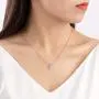AINUOSHI 1 Carat Moissanite Pendant Necklace, Gold Plated Sterling Silver 18'' Chain Necklace, Ideal Gift for Thanksgiving, Mothers Day, Anniversary and Birthday