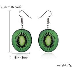 ZRosse 9 PCS Summer Food Fruit Drop Earrings for Women Girls Acrylic Funny Cute Fruit Style Earrings Jewelry
