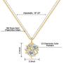 ZRU Dainty Necklace for Women, 18K Rose Gold/Gold/White Gold Plated Simple Pendant Necklace with Cubic Zirconia, Valentines Day Gift Birthday Gifts for Teen Girls Girlfriend Wife Her