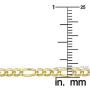KoolJewelry Mens 14k Yellow Gold Filled 3.3mm 4.2mm 5.2mm 6mm 7.8mm 8.6mm Solid Figaro Link Bracelet
