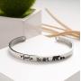 Inspirational Cuff Bracelets Personalized Gift for Grandma Mom Daughter Niece Aunt, Engraved Hidden Message Stainless Steel Bangle Crown Birthday Jewelry with Gift Box for Women Girl