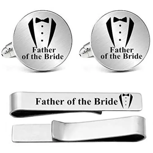 Kooer Engraved Suit Tuxes Cuff Links Tie Bar Set Personalized Wedding Cufflinks Gift for Groom Groomsman Kooer Engraved Suit Tuxes Cuff Links Tie Bar Set Personalized Wedding Cufflinks Gift for Groom Groomsman