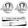 Kooer Engraved Suit Tuxes Cuff Links Tie Bar Set Personalized Wedding Cufflinks Gift for Groom Groomsman Kooer Engraved Suit Tuxes Cuff Links Tie Bar Set Personalized Wedding Cufflinks Gift for Groom Groomsman