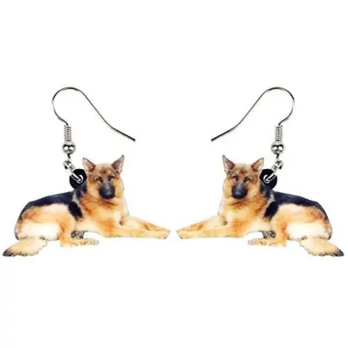 DUOWEI Acrylic Adult German Shepherd Dog Earrings Dangle Drop Jewelry Charms Gifts for Women Teen Girls Kids DUOWEI Acrylic Adult German Shepherd Dog Earrings Dangle Drop Jewelry Charms Gifts for Women Teen Girls Kids