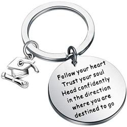 FUSTMW Graduation Keychain Gifts 2020 Graduate Gifts College High School Inspirational Graduation Gifts for Him Her Head Confidently in The Direction Where You are Destined to Go