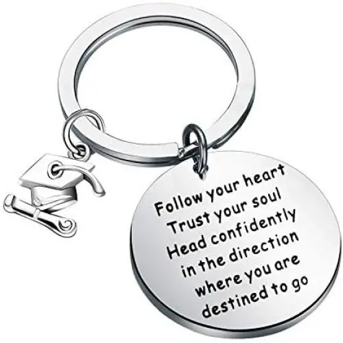 FUSTMW Graduation Keychain Gifts 2020 Graduate Gifts College High School Inspirational Graduation Gifts for Him Her Head Confidently in The Direction Where You are Destined to Go FUSTMW Graduation Keychain Gifts 2020 Graduate Gifts College High School Inspirational Graduation Gifts for Him Her Head Confidently in The Direction Where You are Destined to Go