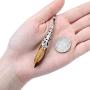 Top Plaza Natural Healing Crystal Stone Necklace Antique Silver Gemstone Point Pendulum Necklaces Reiki Quartz Jewelry for Women Girls
