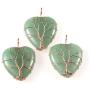 Top Plaza Natural Healing Crystals Necklace Tree of Life Wire Wrapped Stone Heart Pendant Necklaces Reiki Quartz Jewelry for Womens Girls Ladies