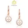Big Apple Hoops - Easter Sunday High Polished Peace Sign Charm Hoop Earrings Made from Genuine 925 Sterling Silver in 3 Color Rose, Silver or Gold with Protective Electrocoated Finish for Maximum Anti-Tarnish Big Apple Hoops - Easter Sunday High Polished Peace Sign Charm Hoop Earrings Made from Genuine 925 Sterling Silver in 3 Color Rose, Silver or Gold with Protective Electrocoated Finish for Maximum Anti-Tarnish